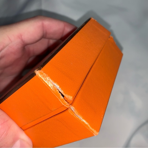 authentic HERMÈS palladium & enamel CUFF size PM - Picture 8 of 13